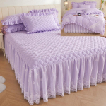 Four Seasons pitsist voodi seelik &uuml;hes t&uuml;kis paks tepitud printsessi stiilis voodikate Pestav libisemisvastane voodikate 150*200cm 3pcs