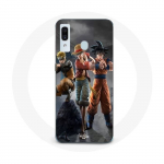 Coque Maniacase pour Samsung Galaxy A40 Sangoku naruto Luffy one piece Dragon Ball z 3D Anime manga