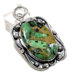 Ruby Zosite Lab-Created Handmade 925 Sterling Silver Jewelry Pendant 2.25 p9z64