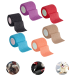 T&auml;toveeringu Grip Teip Kate T&auml;toveeringu Torude M&auml;his &Uuml;hekordselt Kasutatav Teip Isekleepuv Sidematerjal V&auml;rviline T&auml;toveerimismasina Grip Tarvikute jaoks (6 tk 2 x 5 jardi) 6Pack I 2" x 5 Yards