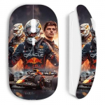 Souris sans fil maniacase blanche Max Verstappen F1 art wallpaper