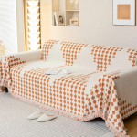 Pehme geomeetriline tekk diivanir&auml;tiku kate &Uuml;hes t&uuml;kis t&uuml;&uuml;p Universaalne Four Seasons libisemiskindel diivanipadja kate T&auml;ielikult m&auml;hitud riidest r&auml;tik 180x130cm1pcs