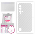 apgo Protective Skin Sticker for the back compatible with Blackview BV9900, Wrap Film, Foil, Vinyl - Pattern Transparent Carbon