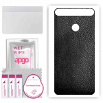 apgo Protective Skin Sticker for the back compatible with Huawei nova, Wrap Film, Foil, Vinyl - Pattern Black Leather