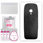apgo Protective Skin Sticker for the back compatible with Nokia 6310 2021, Wrap Film, Foil, Vinyl - Pattern Black Leather