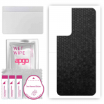 apgo Protective Skin Sticker for the back compatible with Infinix Hot 12 Pro, Wrap Film, Foil, Vinyl - Pattern Black Honeycomb