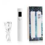 T&auml;iustatud teise p&otilde;lvkonna k&uuml;&uuml;nelakilamp, kiirelt kuivav kaasaskantav grilli fototeraapia lamp valge