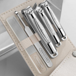 5 pcs/set Manicure and Pedicure Tool Nail Clippers with Sharp Edge Cutter, Nail File, Ear Spoonfor Fingernails and Toenails Tra oranž