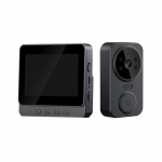 Visual Doorbell IR Night Vision Wireless Door Bell HD 4,3-tolline IPS-ekraaniga uksekellakaamera 2,4G Villa kodukontori korteri jaoks M12 must