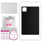 apgo Protective Skin Sticker for the back compatible with Doogee T10S, Wrap Film, Foil, Vinyl - Pattern Carbon Black