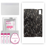 apgo Protective Skin Sticker for the back compatible with HTC A100, Wrap Film, Foil, Vinyl - Pattern Carbon Black Pixel