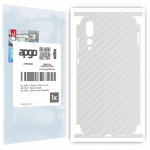 apgo Protective Skin Sticker for the back+sides compatible with Huawei P20 Pro, Full Wrap Film, Foil, Vinyl - Pattern Transparent Carbon