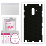 apgo Protective Skin Sticker for the back+sides compatible with Samsung Galaxy A6+ (2018), Full Wrap Film, Foil, Vinyl - Pattern Matrix