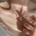 S&auml;rav liblikas kaelakee naistele, t&uuml;drukutele, naistele, peen kahekihiline rangluukett kaelakee, moe ehted, kingitus 2