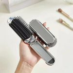 Mini Hairbrus kokkupandav massaažikamm peamassaaž Antistaatiline kaasaskantav reisijuuksehari kujundav juuksekammid koos meigipeegliga