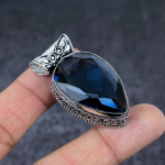 Natural Iolite Quartz Gemstone 925 Sterling Silver Jewelry Pendant 1.89 w9l45