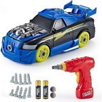 Ehitusm&auml;nguasi, v&otilde;idus&otilde;iduauto turbo, et ise kokku-/lahti v&otilde;tta TG726 lastele, 27 t&uuml;kki, realistlikud helid ja tuled 22*11*8cm,27Pcs sinine/punane