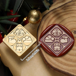 1 tk Scrapbooking k&auml;sit&ouml;&ouml; j&otilde;ulugraveeritud vintage vahapitser tempel messingist p&uuml;hadekink DIY kaunistus