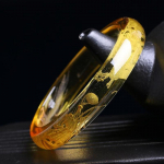 Kullav&auml;rvi Huang Longfeng kristallist k&auml;ev&otilde;ru Lady Wangfu Jucai 17cm kuld