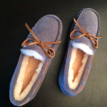 Top 100% Naturaalne Karusnahk Ehtne Nahk Naiste Lamedad Kingad Uus Mood Naiste Mokassiinid Vabaaja Loafers Soojad Talvised Kingad 35 hall