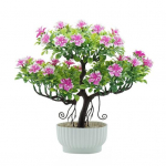 1 tk Kunstlillepuu potis oleva bonsai kodukontori aia t&ouml;&ouml;laua peokaunistus kollane