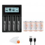 PALO 16340 RCR 123 ICR CR123A aku 800 mAh 3,7 V 16350 liitiumioonaku + CR123A akulaadija Arlo turvakaamera jaoks 4 batteries+1 charger