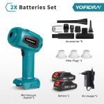 Yofidra 500 W tsentrifugaalpuhuri imemisega juhtmevaba tolmuimeja 6000 RPM kaasaskantav &otilde;hupuhuri tolmut&ouml;&ouml;riist Makita 18 V aku jaoks 2 Battery-EU