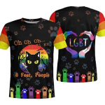 2023. aasta Unisex meeste T-s&auml;rk Lesbi/gei 3D-prindiga T-s&auml;rgid LGBT-topsid Vabaaja kaelusega l&uuml;hikeste varrukatega &otilde;ues T-s&auml;rgid Igap&auml;evased Camisetas S