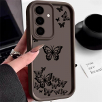 Tavaline Butterfly Print telefoni&uuml;mbris Samsung S24 Ultra S23 Plus S22 S21 S20 FE A55 A54 A53 A52 A35 A34 A15 A14 p&otilde;rutuskindel objektiivi kaitse pehme kate Samsung S24 must