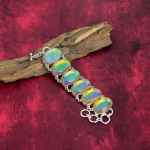 Oranž Kolmikopaal K&auml;sitsi valmistatud V&auml;&auml;riskiviga K&auml;ev&otilde;ru, 925 Prooviga H&otilde;be K&auml;ev&otilde;ru Antiikne Ehtekunst, Kihlumiskingiks Adjustable with 8 inches oranž