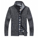 Meeste pika lukuga kootud sviiter pehme ja paksu isolatsiooniga Trendikas top kampsun ja jakk M beež