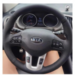 Kia Sportage 3 2011-2014 Kia ​​Ceed Cee'd 2010-2012 k&auml;sitsi &otilde;mmeldud auto roolikatte jaoks Blue Thread