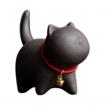 Kitten Tea Pet Kung Fu teekomplekt K&auml;sit&ouml;&ouml;na valmistatud lilla liivatee Lemmiklooma Oriental Elegance lauatuba Kodukontor Teeruumi sisustus Ainulaadne kingitus tees&otilde;pradele must hall v&auml;rv