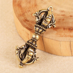 Tiibeti k&auml;sit&ouml;&ouml; budistlik vask Five Shares Dorje Vajra Pestle Key Ornaments without loop