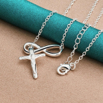 URMYLADY 925 Sterling Silver Cross, 18-tolline ripatsiga kaelakee naistele pulmakihluse moeehted 45cm