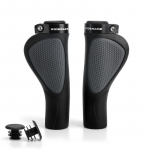 MTB jalgratta k&auml;epidemed Ergonoomiline kummist jalgratta juhtraua kate libisemisvastane amortisatsioon Vastupidav integreeritud lukustatavad otsad jalgrattaosad must