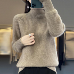 Naiste ka&scaron;miir kampsun Qinghe ka&scaron;miir 30% ka&scaron;miir 70% vill s&uuml;gis-talvine ka&scaron;miir paks pullover pehme ja soe XXL pruun