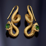 Crystal Snake Stud k&otilde;rvar&otilde;ngad, Kuldsed moek&otilde;rvar&otilde;ngad naistele Cubic Zirconia Snake K&otilde;rvar&otilde;ngad Trendikad ehted Kingitused