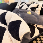 Winter Milk Flanell 4-osaline komplekt Flange Plus Flannel Comforter Set Linad M&uuml;tsid Voodi 3-osaline komplekt 1.2m gray