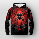 Poiste 3D Spider Hoodie Pullover Pikkade Varrukatega 3D Print S&uuml;gistalv Mood T&auml;navar&otilde;ivad Lahedad pol&uuml;estrist 3&ndash;12-aastased lapsed vabas &otilde;hus igap&auml;evaselt 100CM
