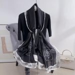 Uus Four Seasons saadaval Uus siid, suur &otilde;huke v&auml;limine kaelakaitse sall p&auml;ikesekaitsekreem, soe rannar&auml;tik naistele 180*90cm