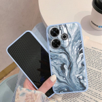 Moodne marmorist pehme silikoon&uuml;mbris Samsung A55 A35 M35 M34 Xiaomi Redmi Note 13 Pro 13C iPhone Huawei Honor 200 kaamera kaitsev l&ouml;&ouml;gikindel kate Samsung Galaxy S20 sinine