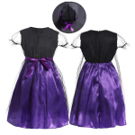 Halloweeni t&uuml;drukute kleit tr&uuml;kitud kleit N&otilde;ia rollim&auml;ng Cosplay kost&uuml;&uuml;m Maskeraadi kost&uuml;&uuml;m m&uuml;tsiga 130 lilla