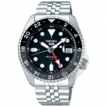 Seiko 5 Sports SSK001 Automaatne GMT 100m 24 Juveeli Must T&auml;hikuga Meeste K&auml;ekell SSK001K1 must