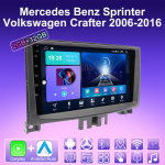 2 DIN Android Carplay Autoraadio Mercedes Benz Sprinter Volkswagen 2006-2016 jaoks Multimeediam&auml;ngija Peaseade Stereo GPS-navigatsioon BT WIFI 4+64GB 2+32GB