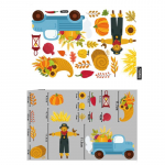 Uusaasta akna PVC seinakaunistus J&otilde;ulud T&auml;nup&uuml;ha Lihav&otilde;tted Halloween DIY seinakaunistus J&otilde;ulud kodukaunistus