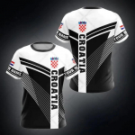 Horvaatia Horvaatia Hrvatska MMA Kick poks UFC Muay Thai T-s&auml;rk Graafiline Retro Vintage 3D Prindi Mehed Naised Unisex L&uuml;hike varrukas &Uuml;mar kael XS
