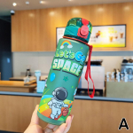 700 ml suure mahutavusega multikas astronauti plastikust ruum &otilde;ues Sippy Rope Cup Cup kaasaskantav vesi L H2Z9 Green-700ml