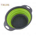 Kokkupandav &auml;ravoolukorv kiire &auml;ravooluga kuumakindla BPA-vaba k&ouml;&ouml;gi-puuvilja-juurvilja kurn ja k&auml;epidemetega S Square roheline