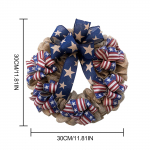Garland 30CM ukserippuv kodukangas Iseseisvusp&auml;ev Garlandi kaunistus Ameerika rahvusp&uuml;ha. 30CM